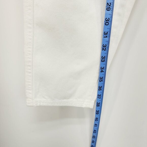 Albina Dotti cargo jeans Womens 2/R White  With Green Back Pockets - Picture 9 of 12